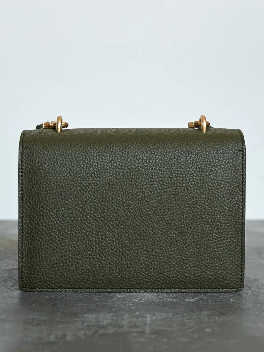 Angela Roi Eloise Peebled Leather Satchel In Deep Olive - Picture 3 of 15